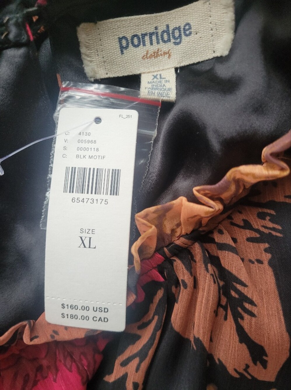 Anthropologie Porridge Puff-Sleeved Floral Mini Dress, BNWT, Size XL - Picture 9 of 11